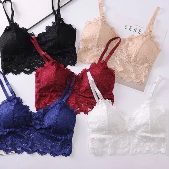 Nude beige lace bralette, new - Picture 9 of 11